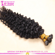 Factory price hot selling 10-30inch natural color nail tip hair extensions